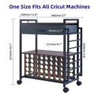 Rolling Craft Storage Cart with Vinyl Roll Holder