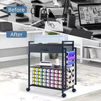 Rolling Craft Storage Cart with Vinyl Roll Holder