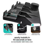 Clip-On Bedside Shelf with Cup and Cord Holder