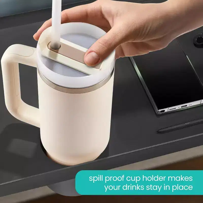 Clip-On Bedside Shelf with Cup and Cord Holder