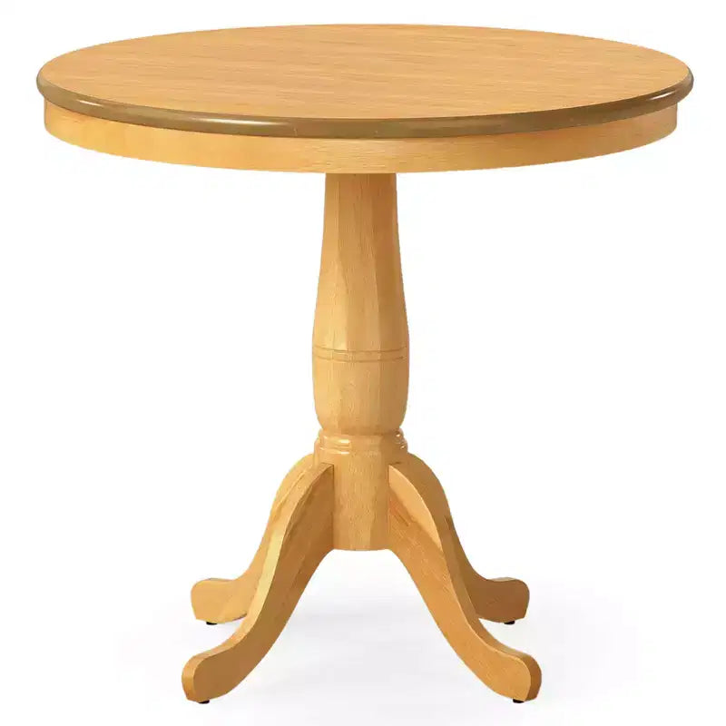 32-Inch Round Pedestal Dining Table for Kitchen and Dining Room