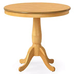 32-Inch Round Pedestal Dining Table for Kitchen and Dining Room