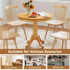 32-Inch Round Pedestal Dining Table for Kitchen and Dining Room