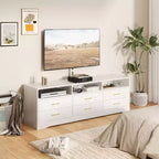 6 Drawer TV Stand Dresser with Mount – Wood Media Console & Storage Center