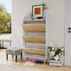 3-Drawer Shoe Storage Cabinet with Bench Seat