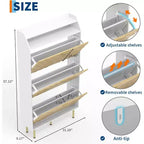 3-Drawer Shoe Storage Cabinet with Bench Seat