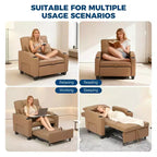 3-in-1 Convertible Sleeper Chair Bed with USB Ports, Cup Holders and Side Pockets