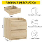 Modern Nightstand with 2 Drawers