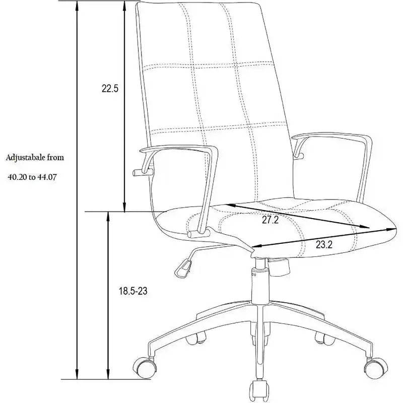 Ergonomic Office Chair with Faux Leather Upholstery
