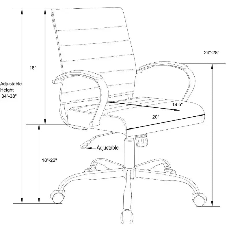 Ergonomic Office Chair with Faux Leather Upholstery