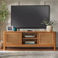 Natural Cane Rectangle TV Stand for TVs up to 70 in. - Natural