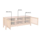 Natural Cane Rectangle TV Stand for TVs up to 70 in. - Natural