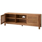 Natural Cane Rectangle TV Stand for TVs up to 70 in. - Natural