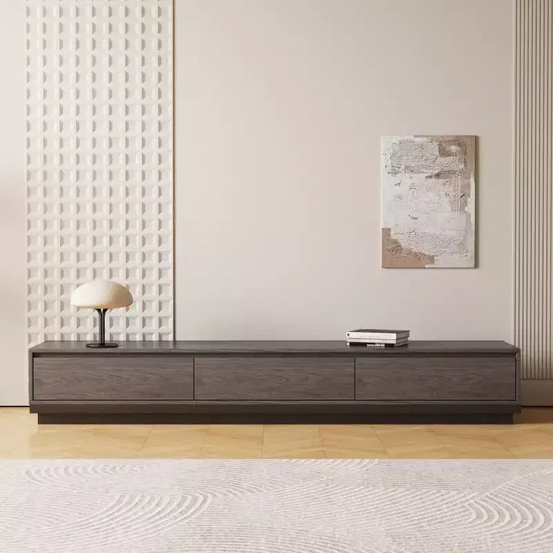 78.7in Expandable TV Stand in Dark Walnut with 3 Drawers