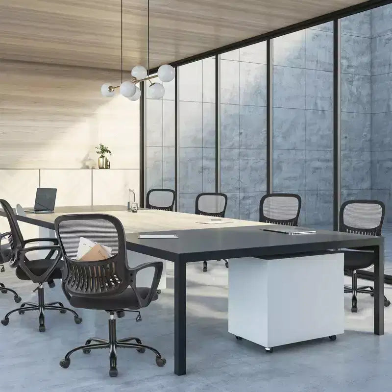 Modern Mesh Lumbar Support Ergonomic Office Gaming Chair with Non-Adjustable Arms