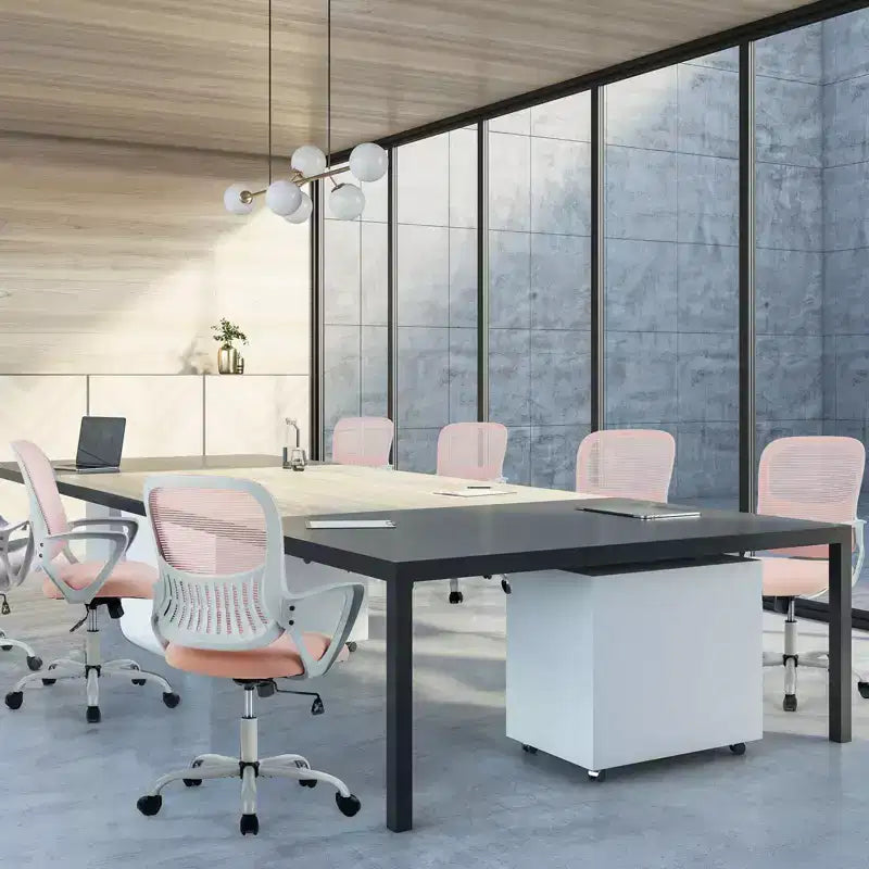 Modern Mesh Lumbar Support Ergonomic Office Gaming Chair with Non-Adjustable Arms
