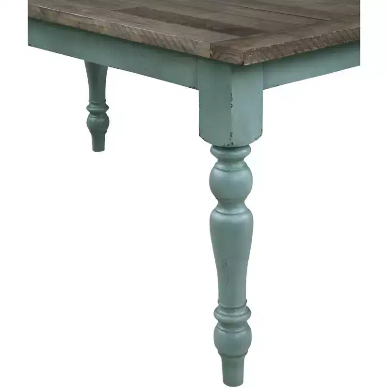 Two-Tone Wood Upholstered Dining Bench