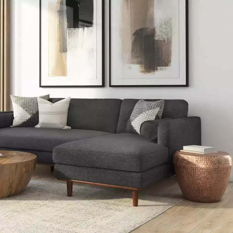 Round Metal Side Table with Hammered Texture