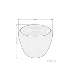 Round Metal Side Table with Hammered Texture