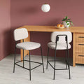 24" Upholstered Counter Height Barstool with Footrest