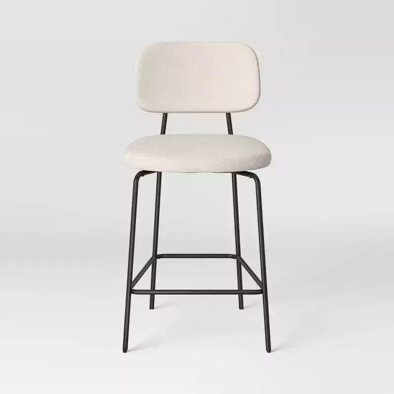 24" Upholstered Counter Height Barstool with Footrest