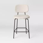 24" Upholstered Counter Height Barstool with Footrest